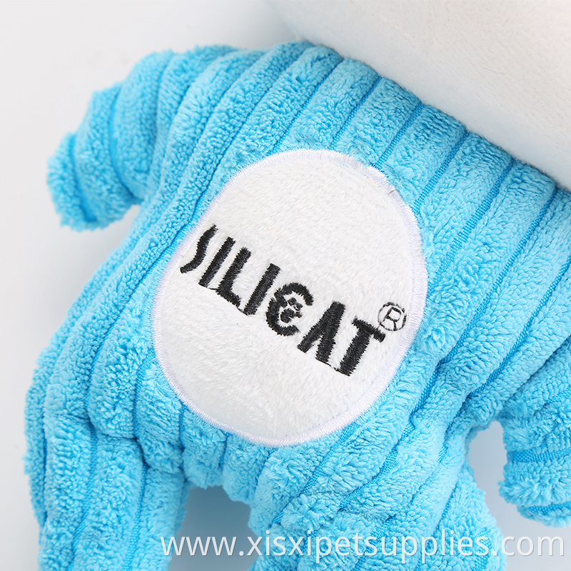 new Soft Pet Products Squeaky Plush Chew Dog Toy silicat brand dog shape
